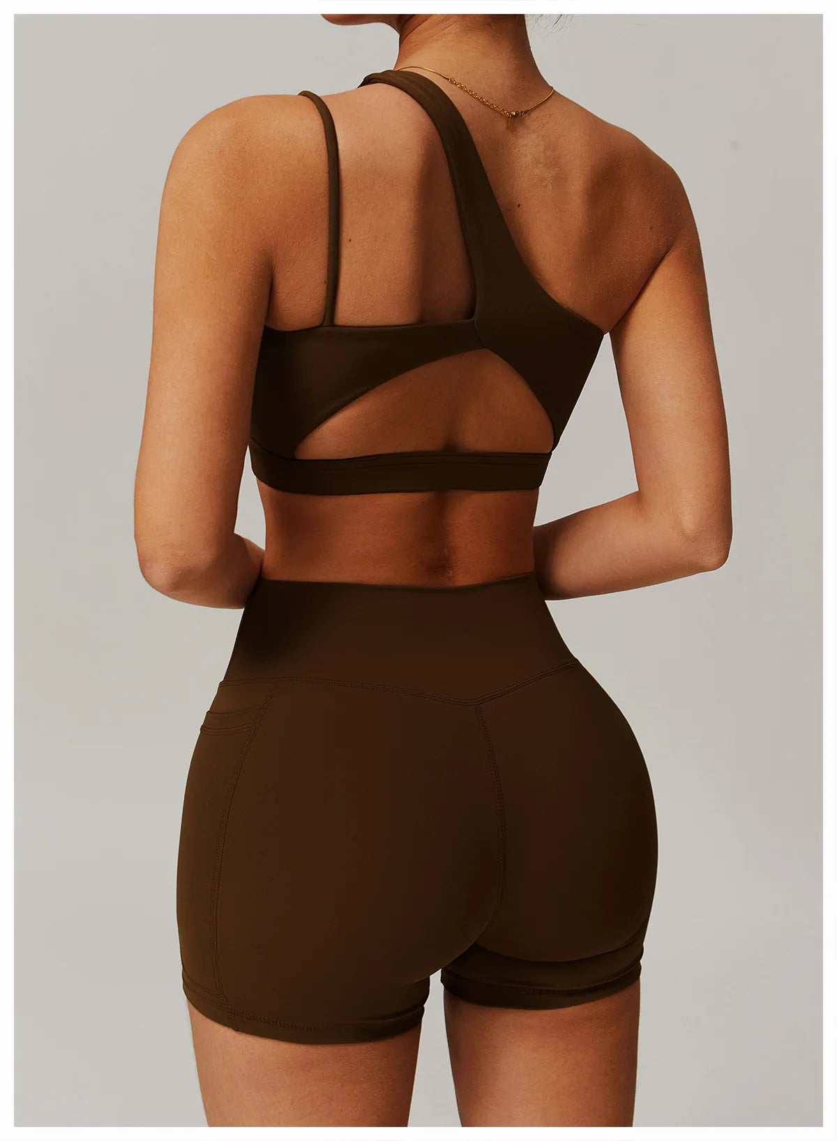 Women’s Shockproof Sports Bra with Oblique Shoulder Straps