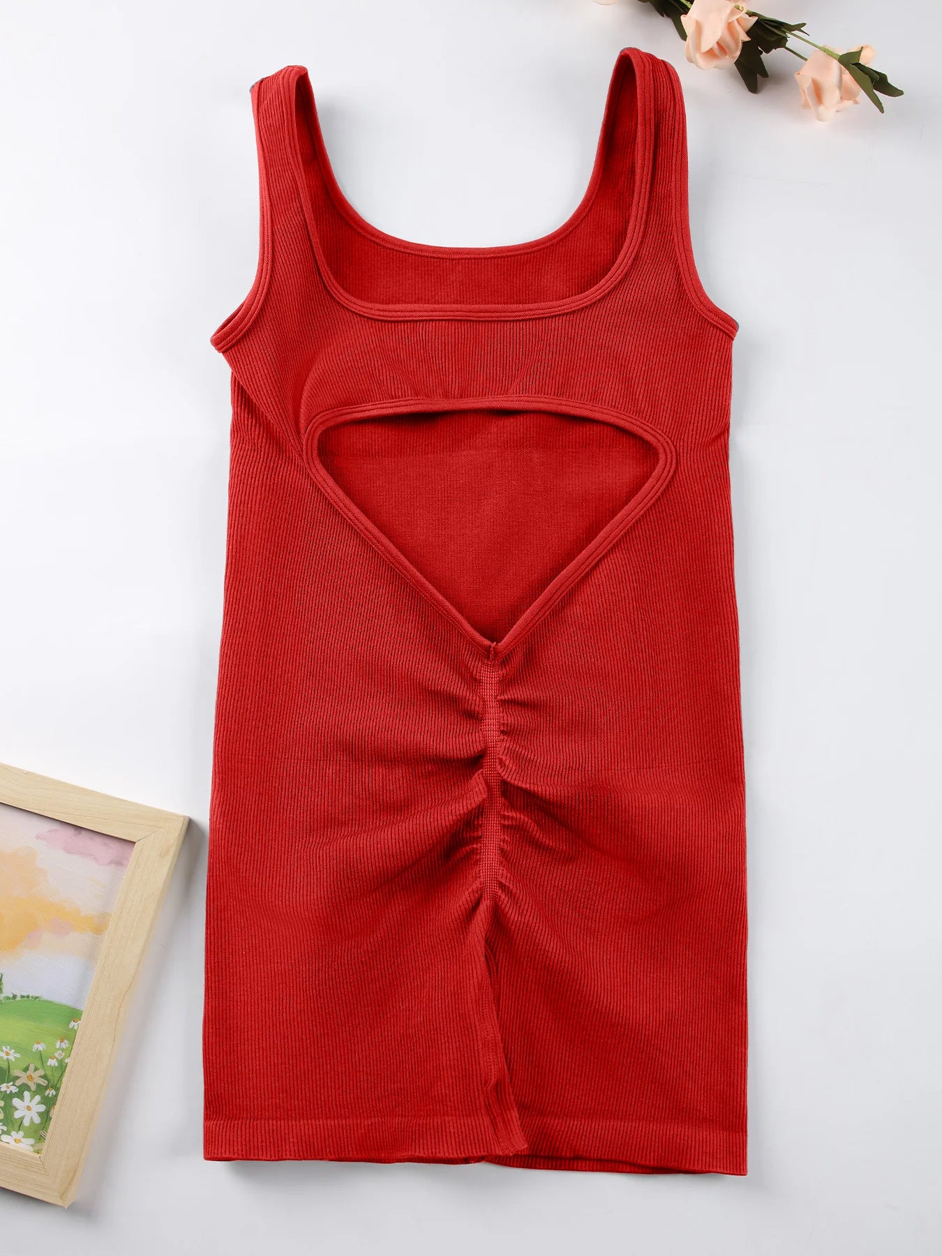 Backless Yoga Suit – U-Neck Sleeveless Sports Jumpsuit for Women