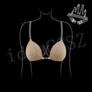Sticky Bra for Women Backless Wedding Dress Silicone Plunge Deep U Neck Adhesive Bras Lift Boob Invisible Underwear Nipple Cover