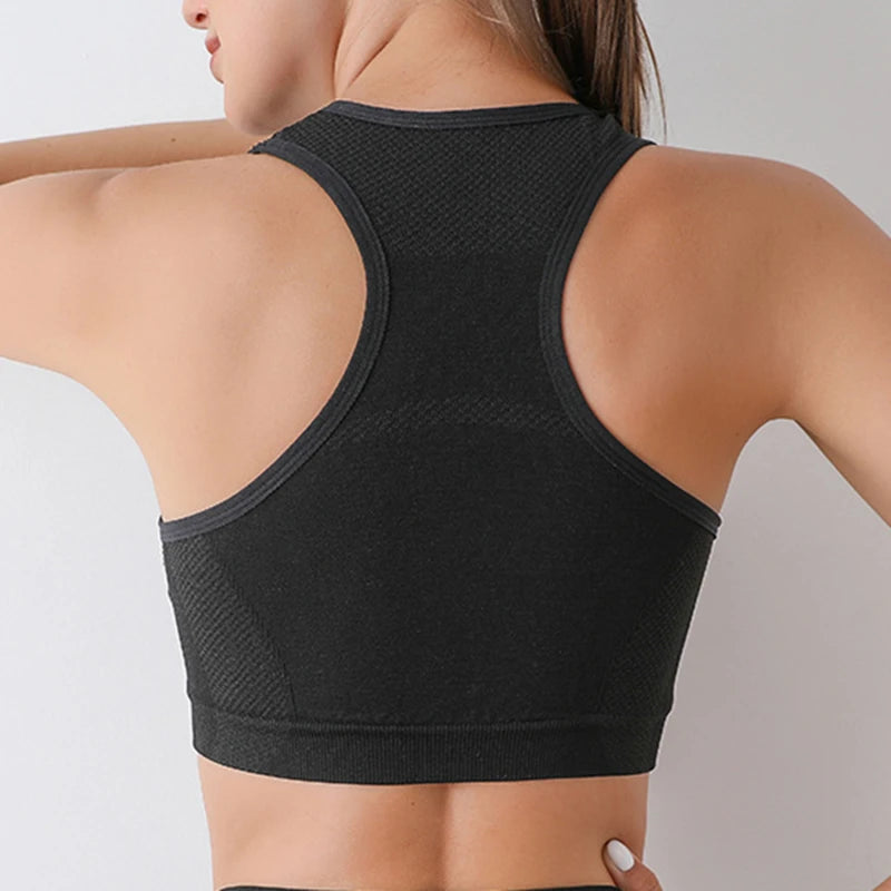 Sports Women Bras Yoga Top Vest High Shockproof Quick-drying Yoga Gym Running Fitness Underwear Ladies Seamless Sportswear