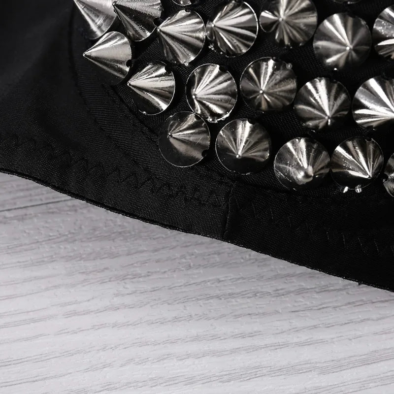 New Sexy Lingerie Underwear Bras for Women Steampunk Spike Studs Bra Top Wireless Bra Fashion Party Club Tops Female Underwear
