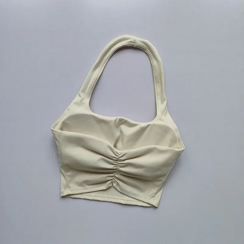 Women’s Fitness Sports Bra – Backless Yoga & Gym Crop Top