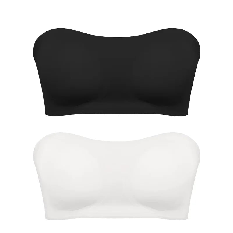 Strapless Push-Up Ice Silk Bra