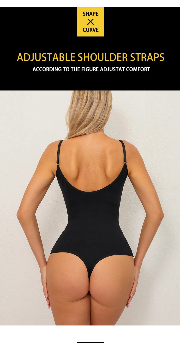 Full Body High Elastic Bodysuit Shapewear – Seamless Tummy Control Waist Trainer
