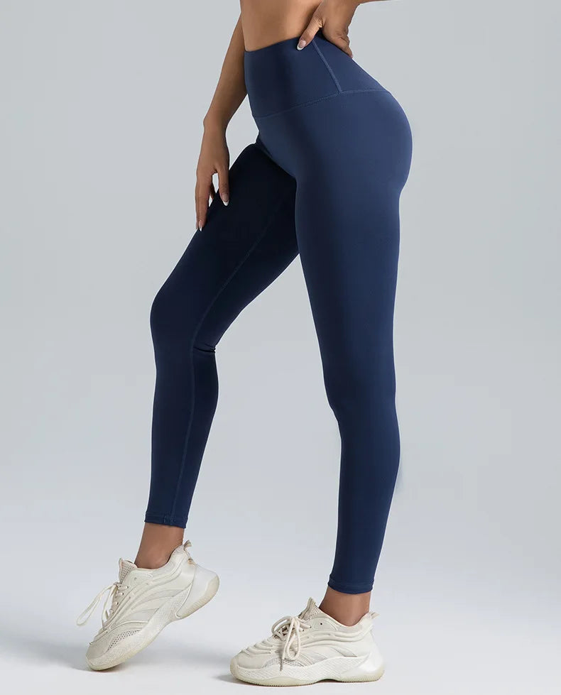 Women’s High-Waist Black Yoga Leggings with Abdominal Compression