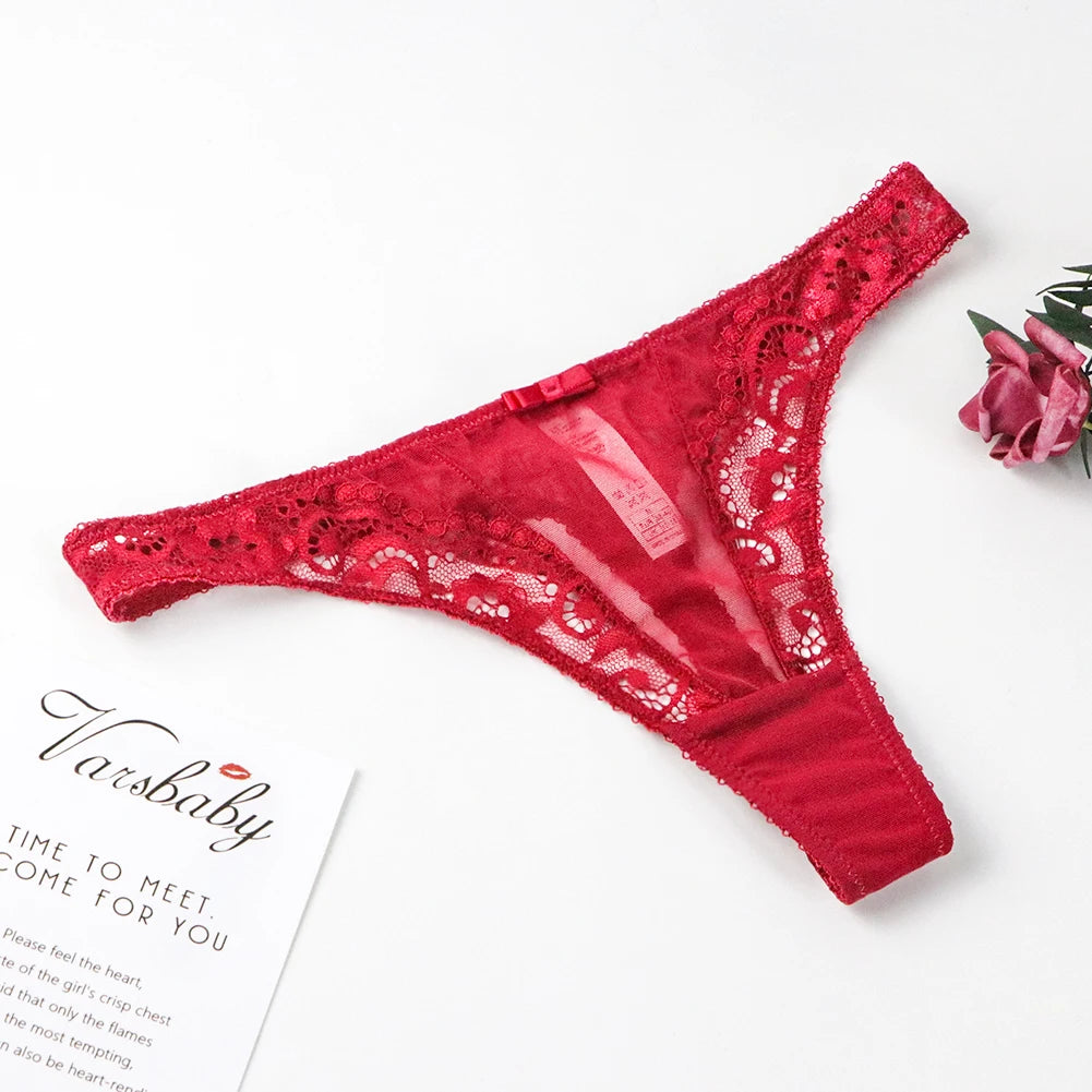 Lace Lingerie Set with Non-Padded Bra, Panty & Garter Stocking