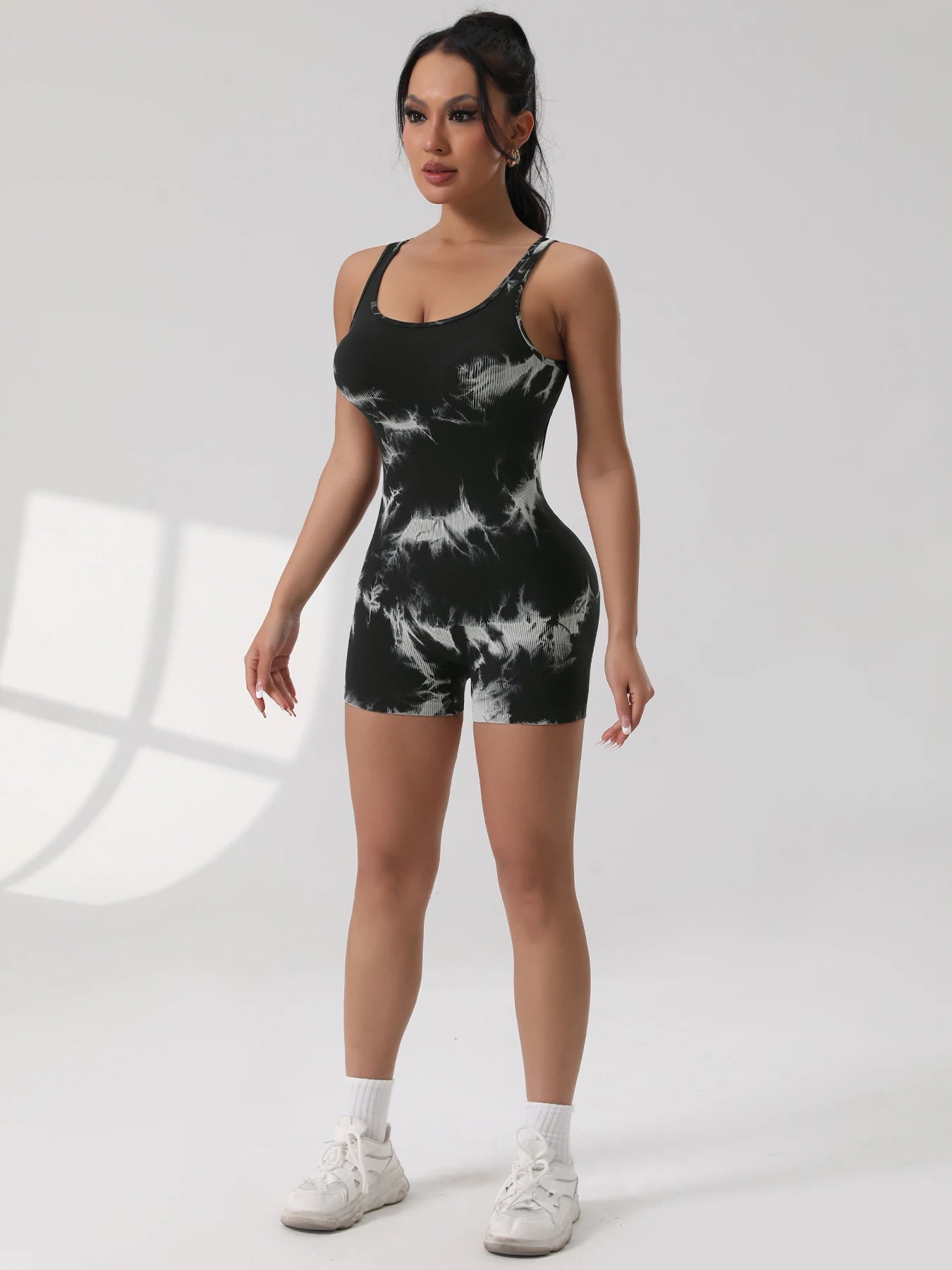 Backless Yoga Suit – U-Neck Sleeveless Sports Jumpsuit for Women