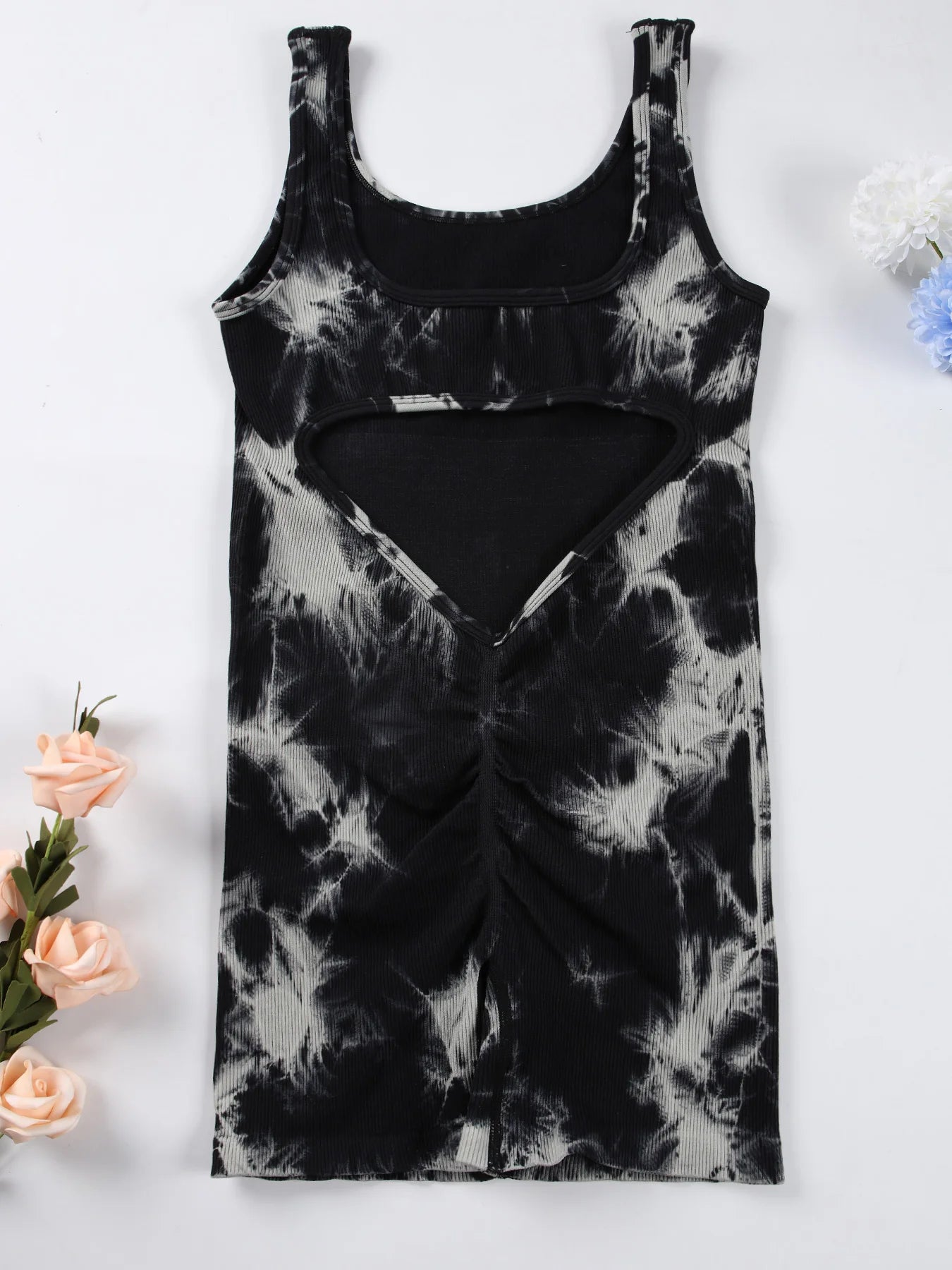 Backless Yoga Suit – U-Neck Sleeveless Sports Jumpsuit for Women