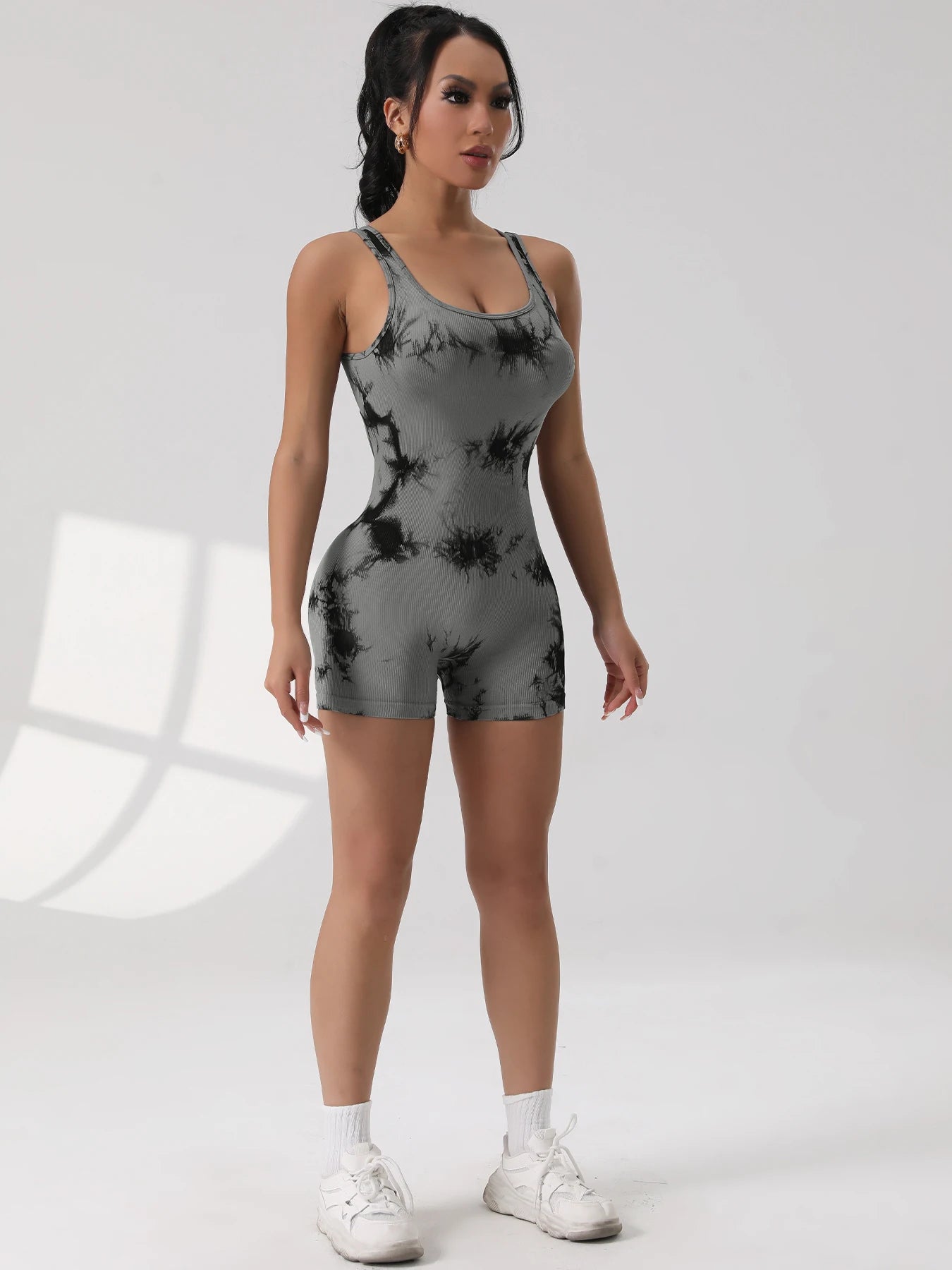 Backless Yoga Suit – U-Neck Sleeveless Sports Jumpsuit for Women