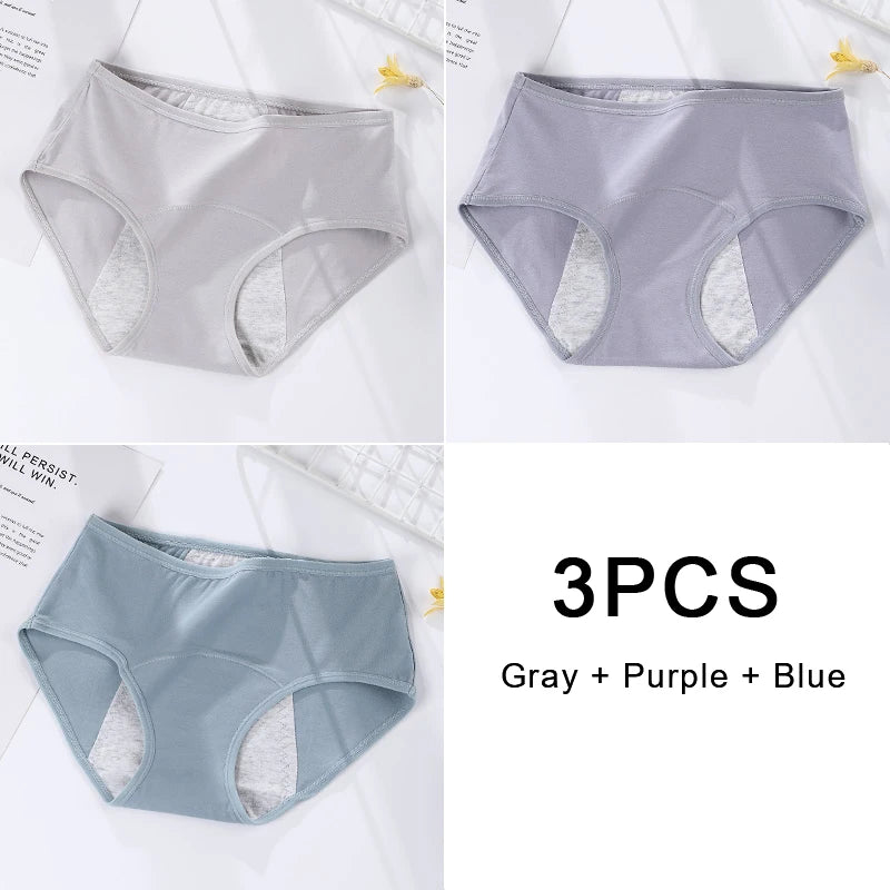 3-Pack Women’s Leakproof Menstrual Briefs