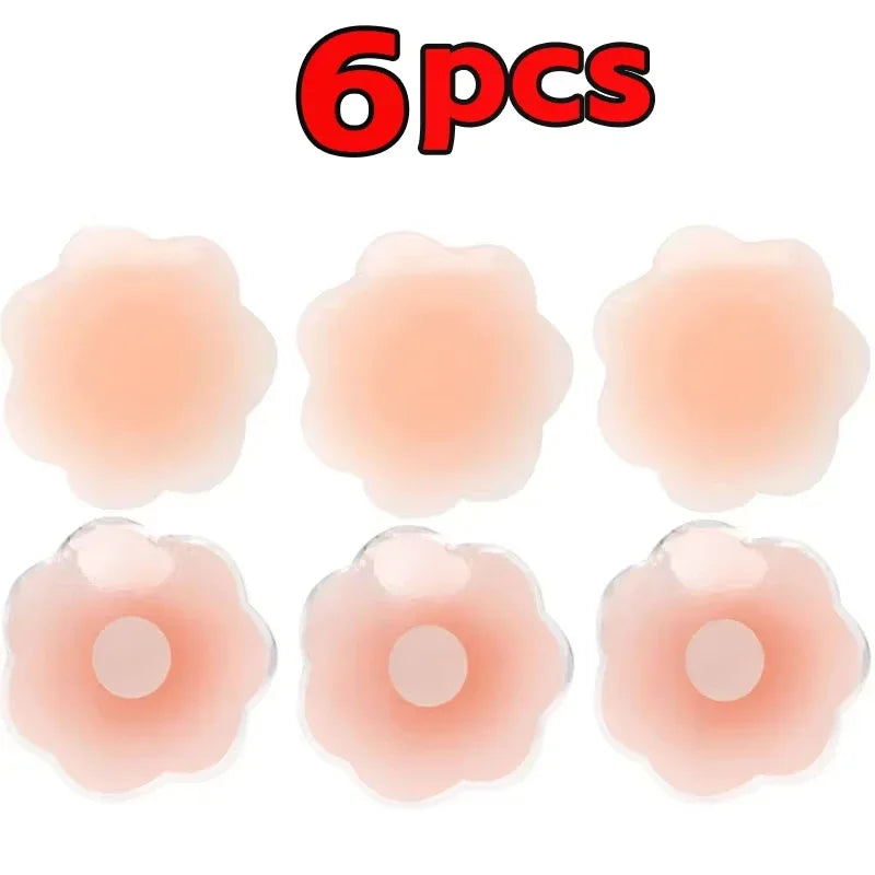 New Reusable Silicone Nipple Cover for Women Bra Sticker Breast Petal Strapless Bra Invisible Boob Pads Chest Pasties Intimates