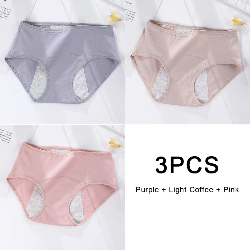 3-Pack Women’s Leakproof Menstrual Briefs