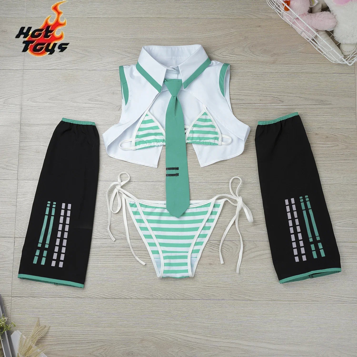 Anime Miku Cosplay Costume – Snow Christmas Roleplay Bikini Set