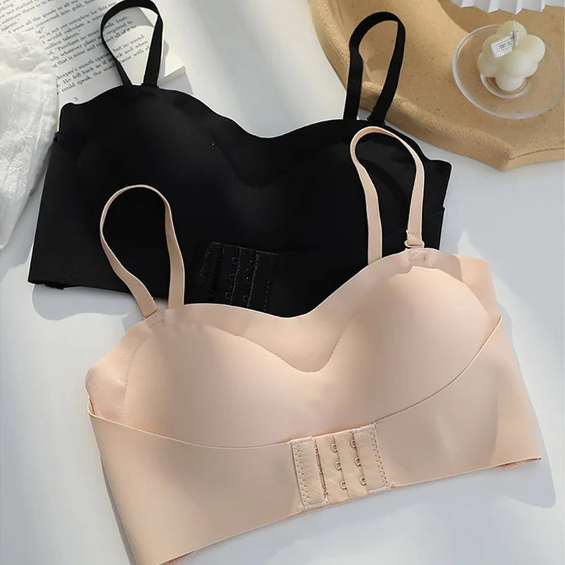 Invisible Strapless Bra For Women Wireless Push Up Non Slip Wedding Brassiere Big Breasts Underwear Sexy Lingerie S-Xl Plus Size