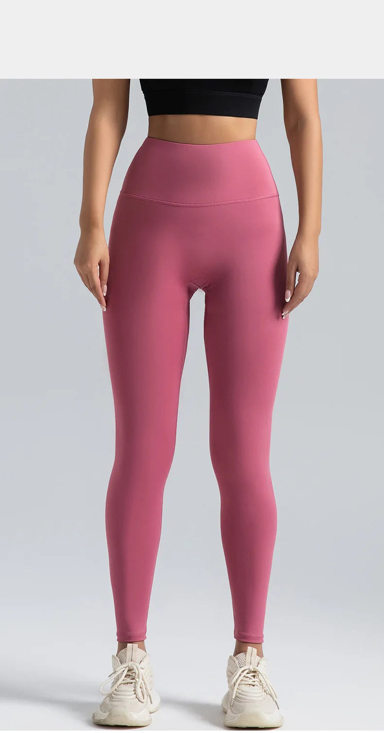 Women’s High-Waist Black Yoga Leggings with Abdominal Compression