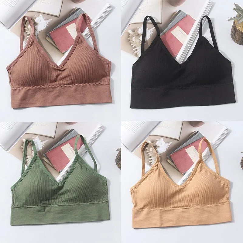 Seamless Cotton Elegance Bra Kit – 4 Padded Comfort Pieces