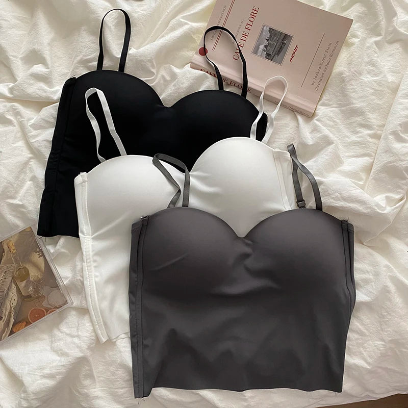 Thin Ice Silk French Back Camisole – Integrated Cup