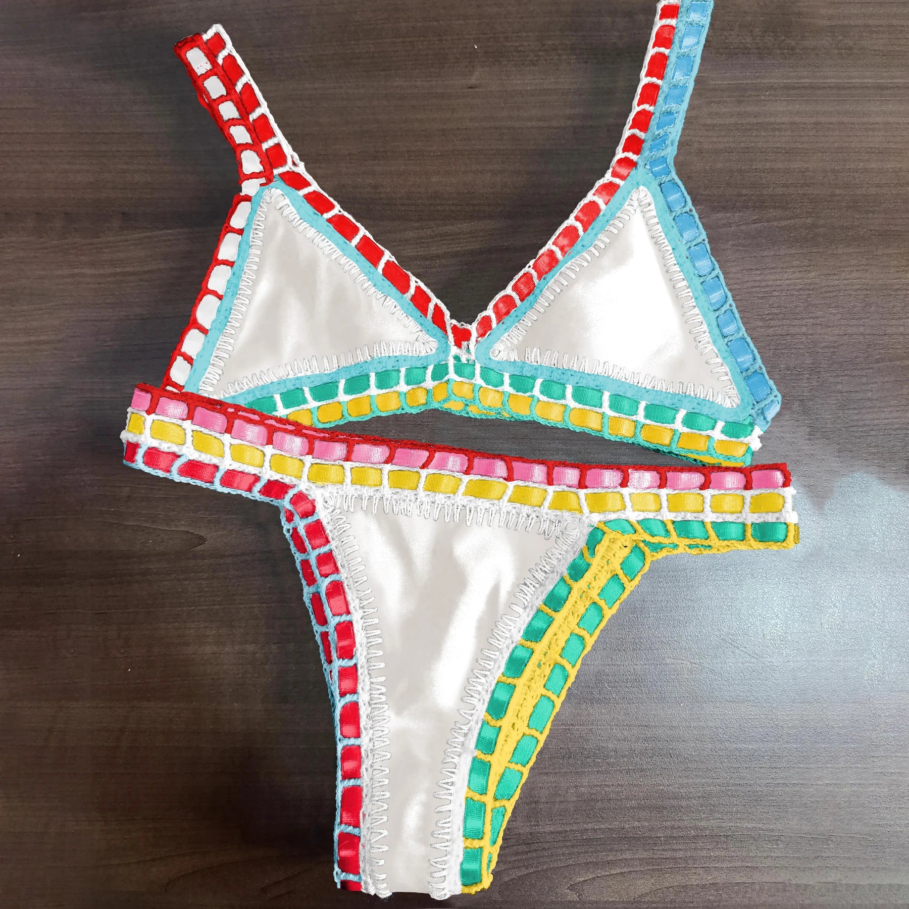 Crochet Bikini Set – Sexy Bandeau Swimwear & Brazilian Biquini