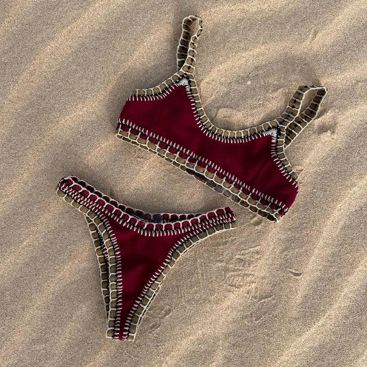 Crochet Bikini Set – Sexy Bandeau Swimwear & Brazilian Biquini