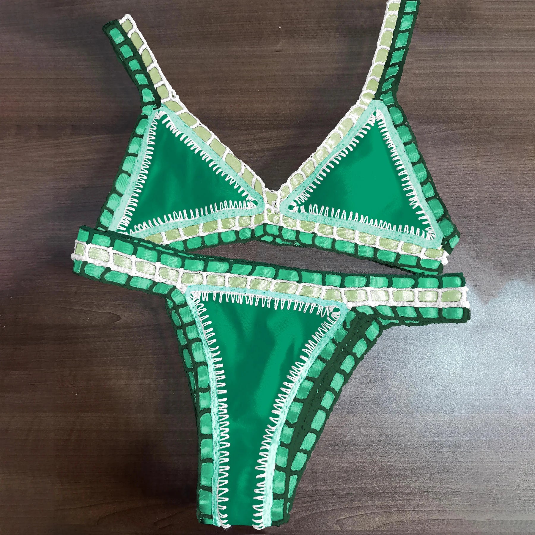 Crochet Bikini Set – Sexy Bandeau Swimwear & Brazilian Biquini