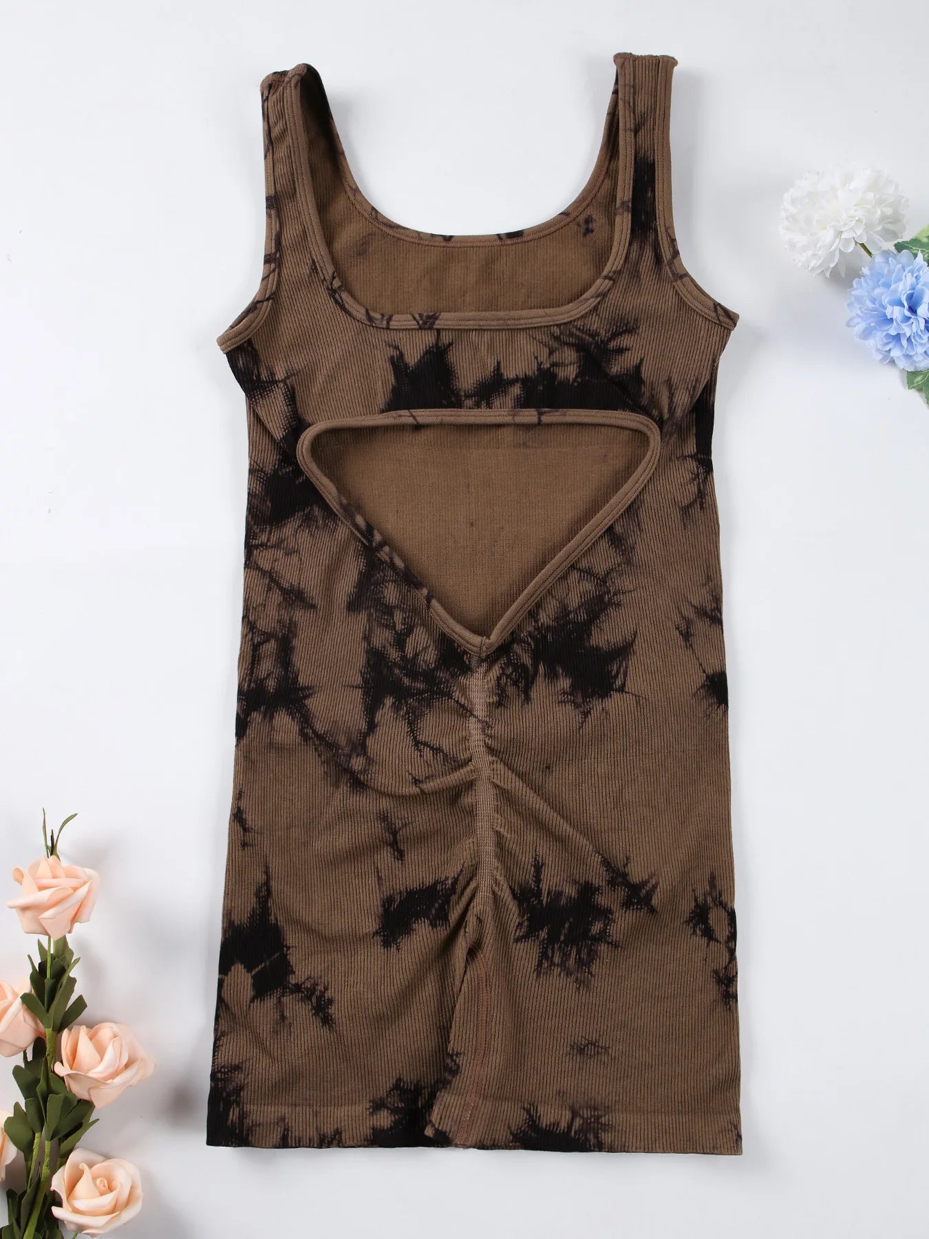 Backless Yoga Suit – U-Neck Sleeveless Sports Jumpsuit for Women