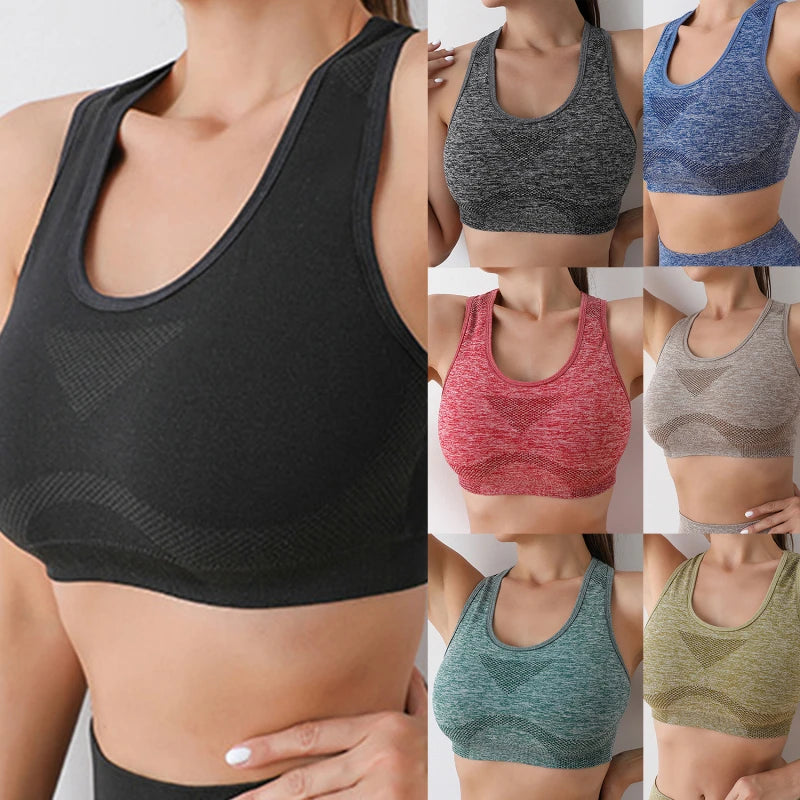 Sports Women Bras Yoga Top Vest High Shockproof Quick-drying Yoga Gym Running Fitness Underwear Ladies Seamless Sportswear