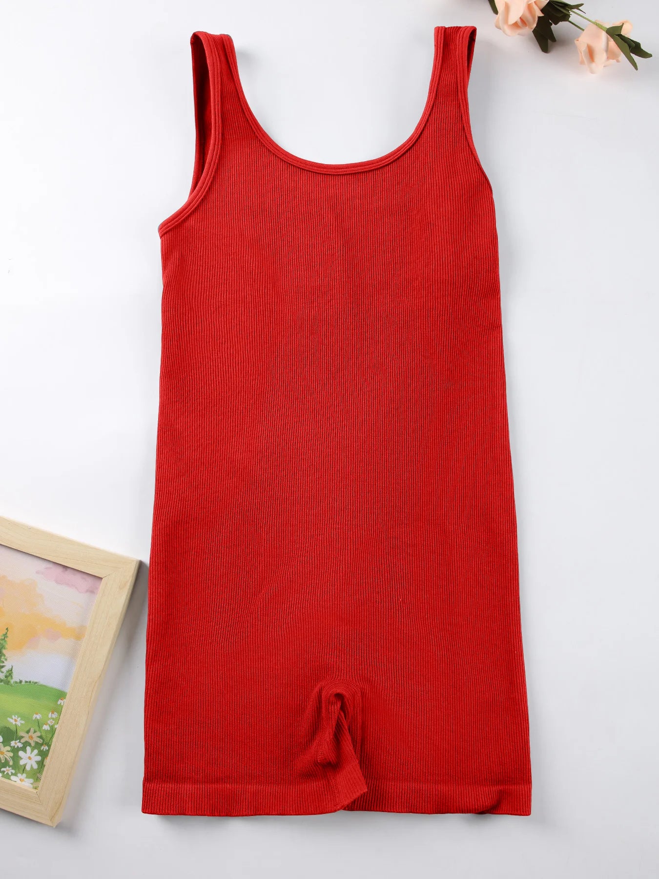 Backless Yoga Suit – U-Neck Sleeveless Sports Jumpsuit for Women