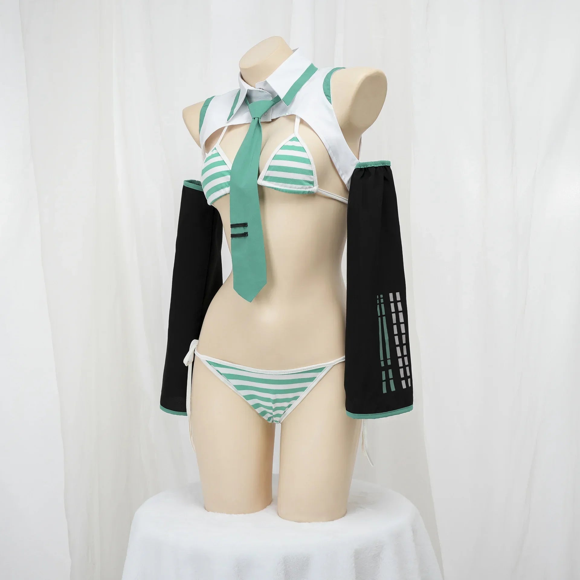 Anime Miku Cosplay Costume – Snow Christmas Roleplay Bikini Set