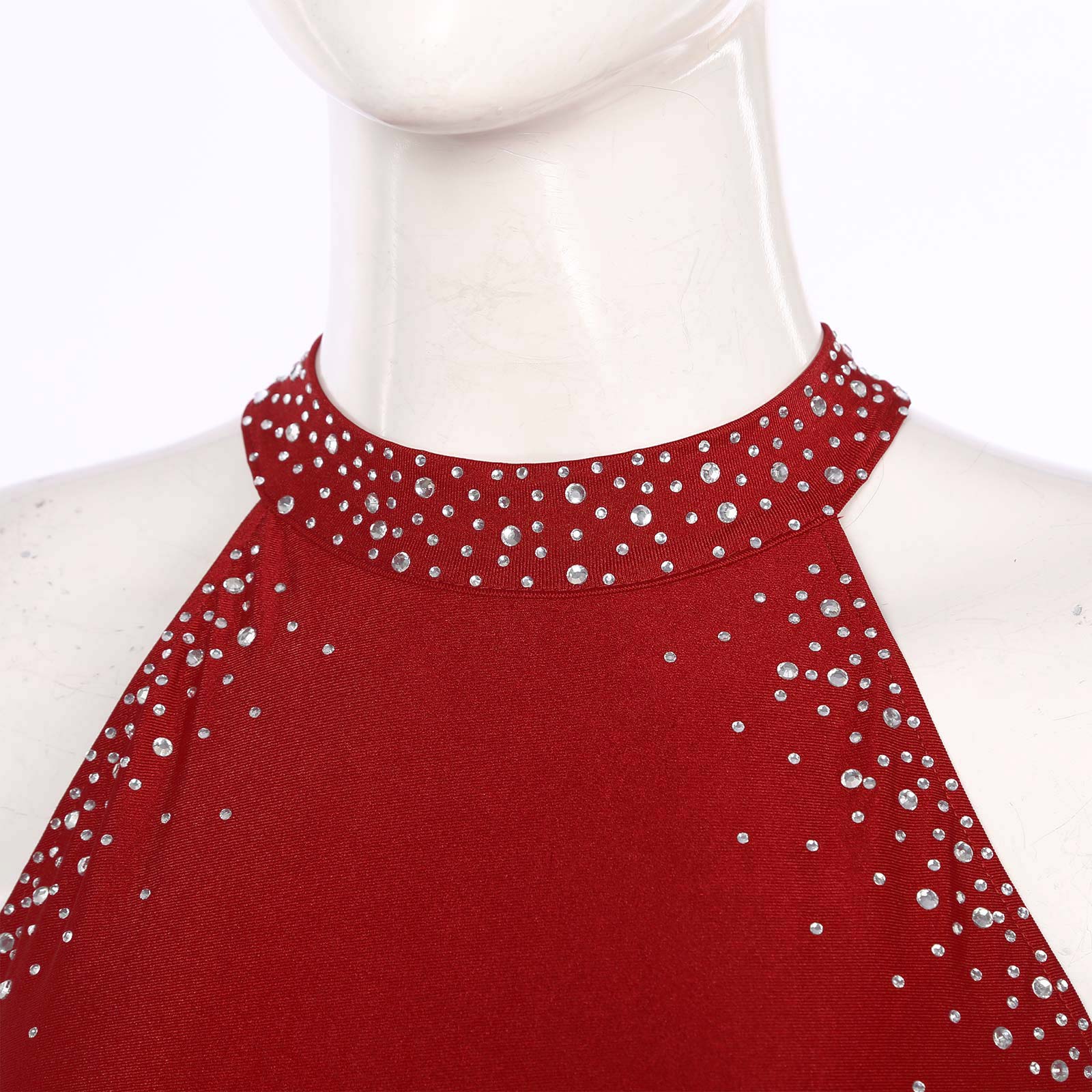 Women’s Rhinestone Tassel Latin Dance Leotard Dress – Tango, Cha-Cha, Salsa