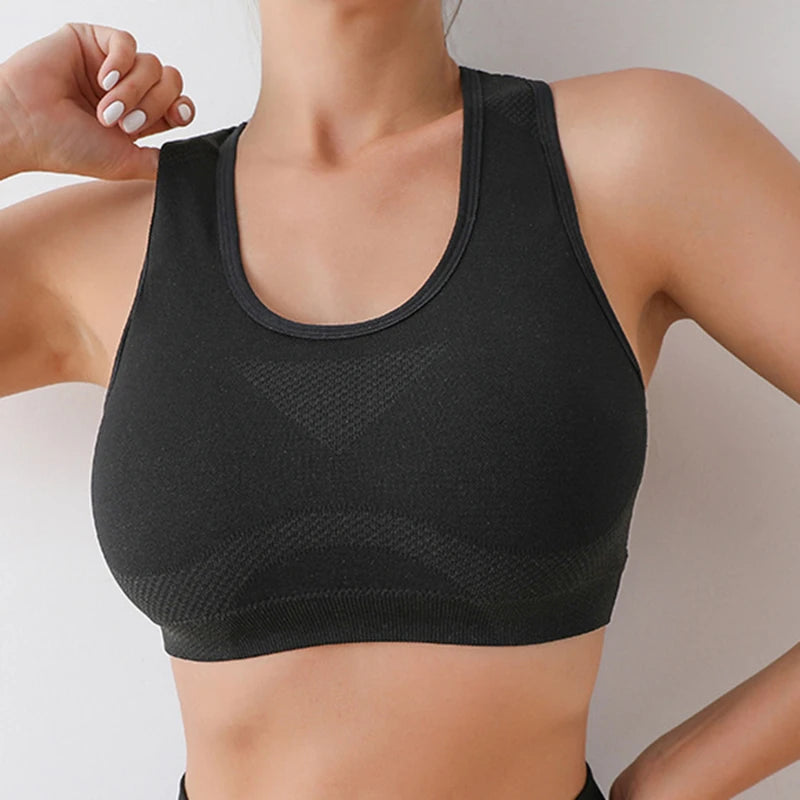 Sports Women Bras Yoga Top Vest High Shockproof Quick-drying Yoga Gym Running Fitness Underwear Ladies Seamless Sportswear