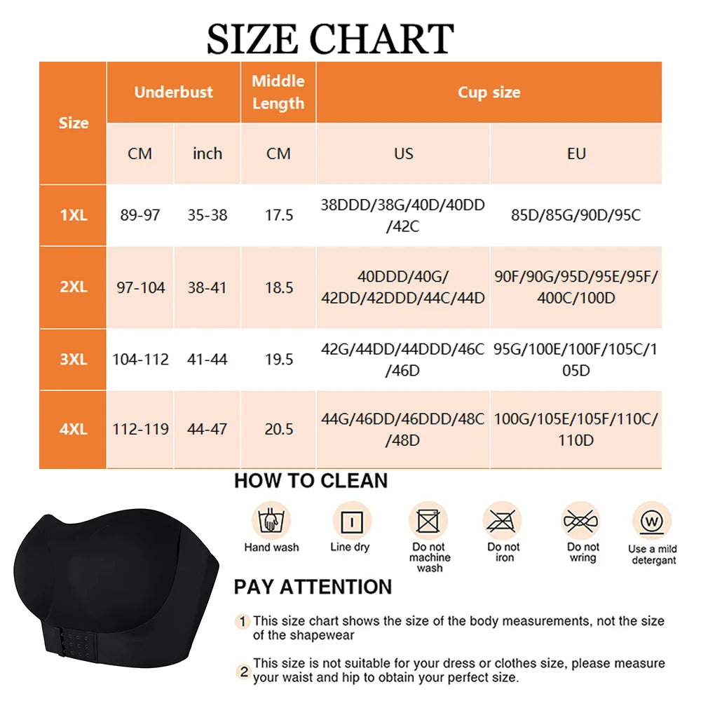 Women Strapless Padded Bra Seamless Front Button Cross Bandage Bras Comfortable Smooth Plus Size Lingerie for Women