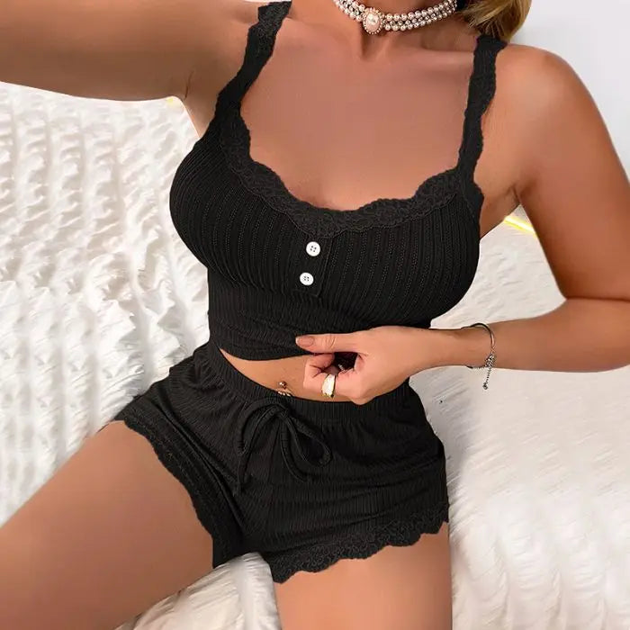Women’s Summer Pajama Set – Sexy Sleepwear & Lounge Set