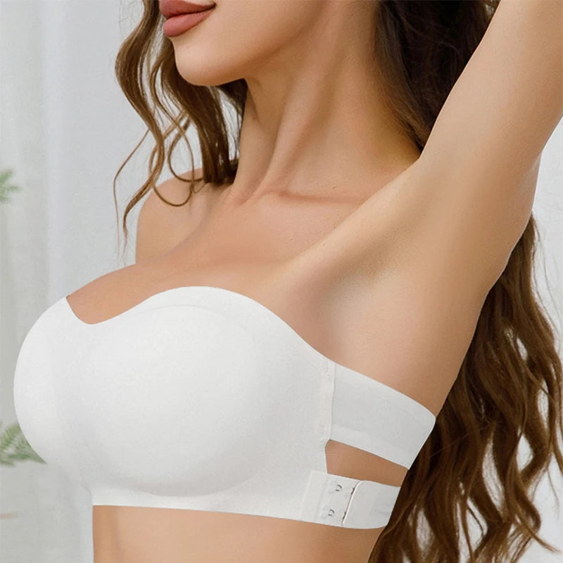 Strapless Push-Up Ice Silk Bra