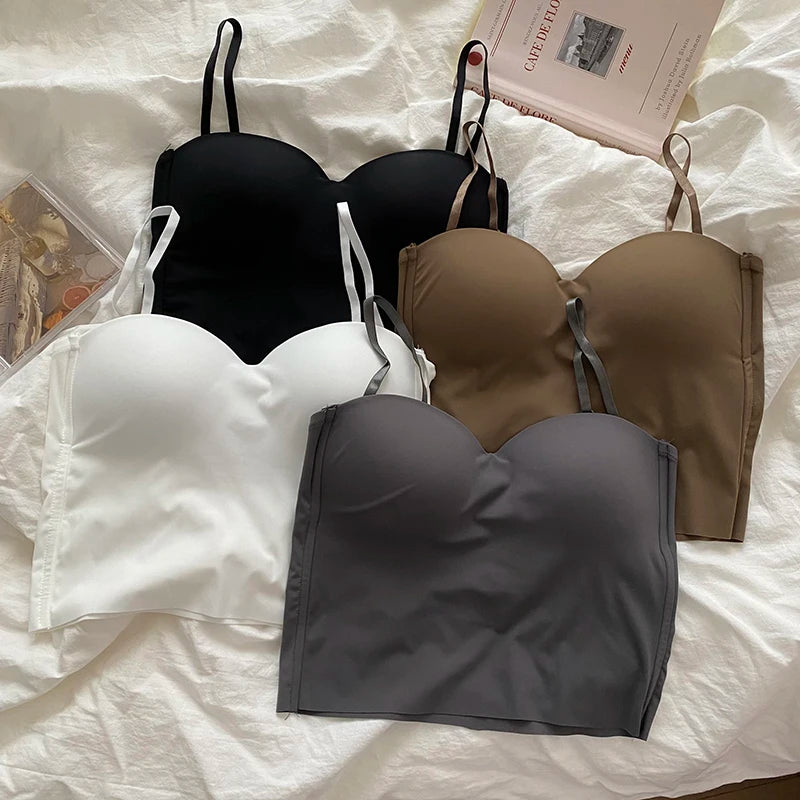 Thin Ice Silk French Back Camisole – Integrated Cup