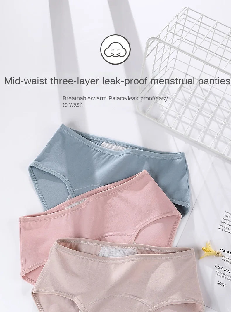 3-Pack Women’s Leakproof Menstrual Briefs