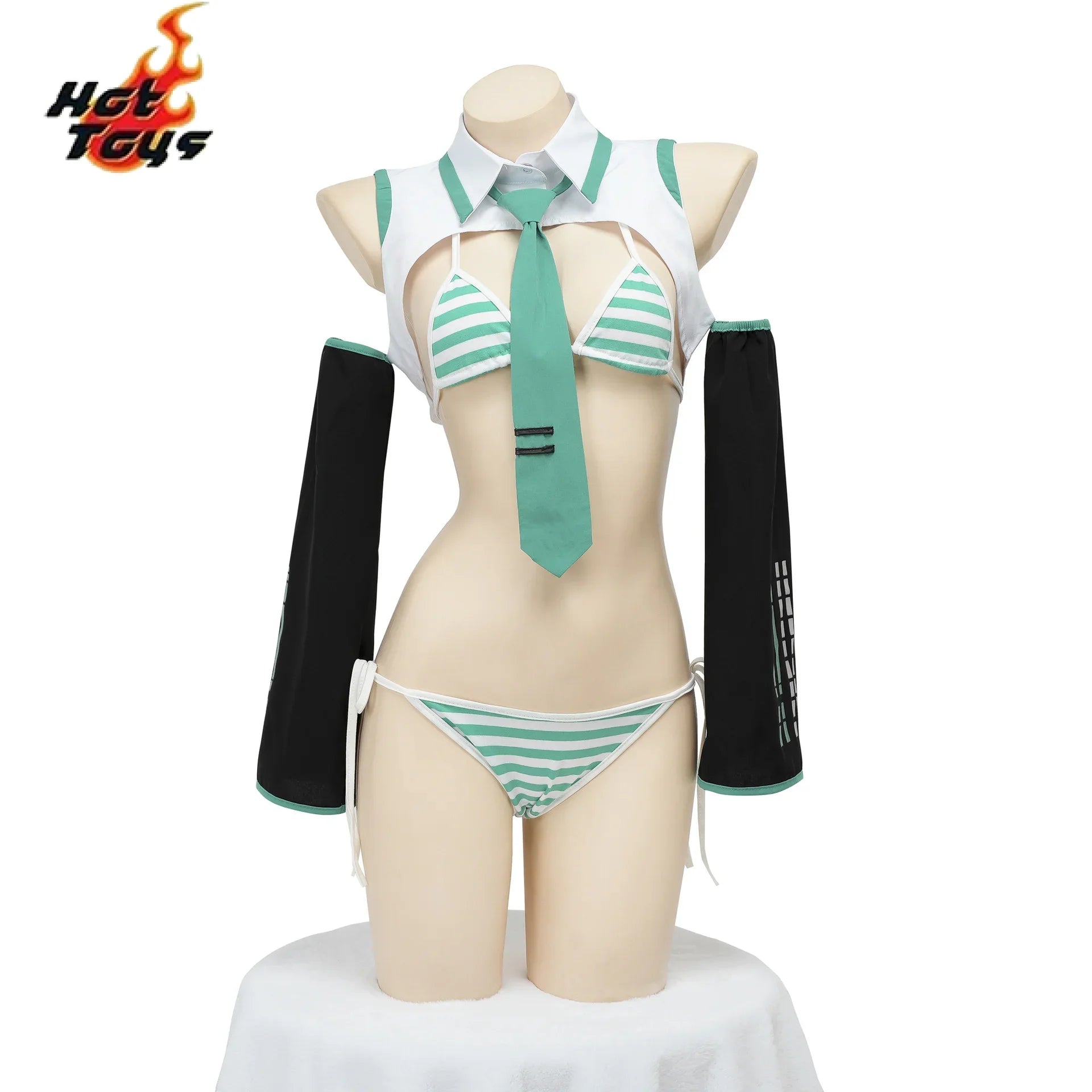 Anime Miku Cosplay Costume – Snow Christmas Roleplay Bikini Set