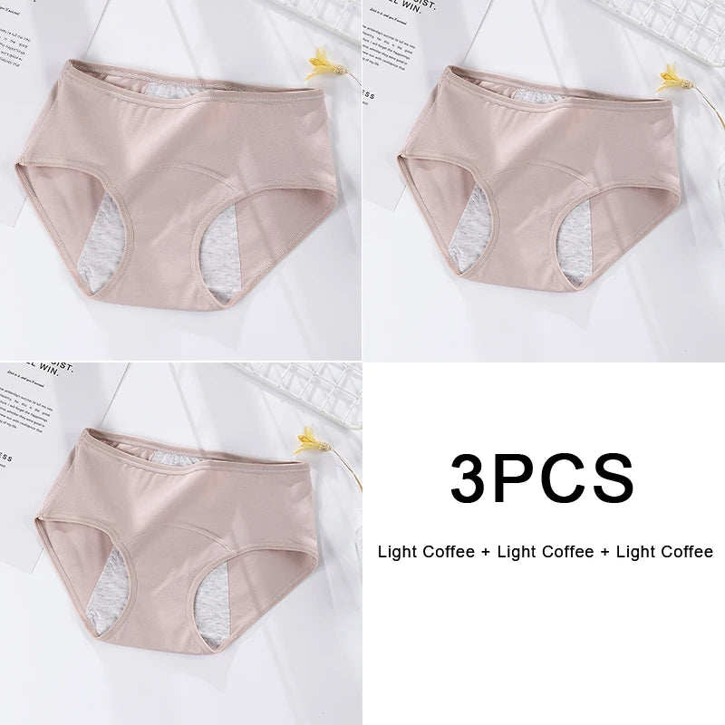 3-Pack Women’s Leakproof Menstrual Briefs