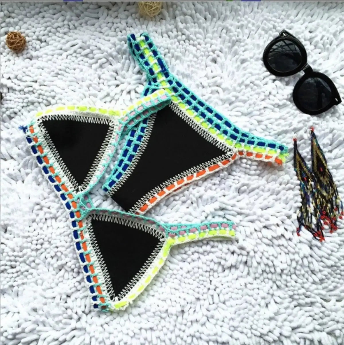 Crochet Bikini Set – Sexy Bandeau Swimwear & Brazilian Biquini