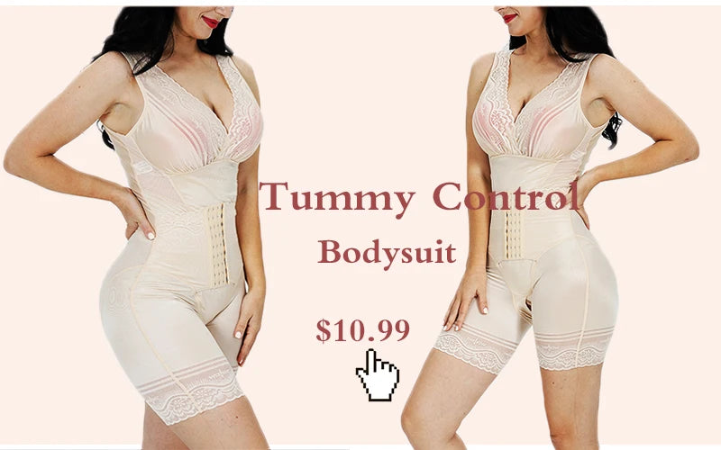 Ribbed Tummy Control Jumpsuit – Light Control Bodysuit with Open Crotch