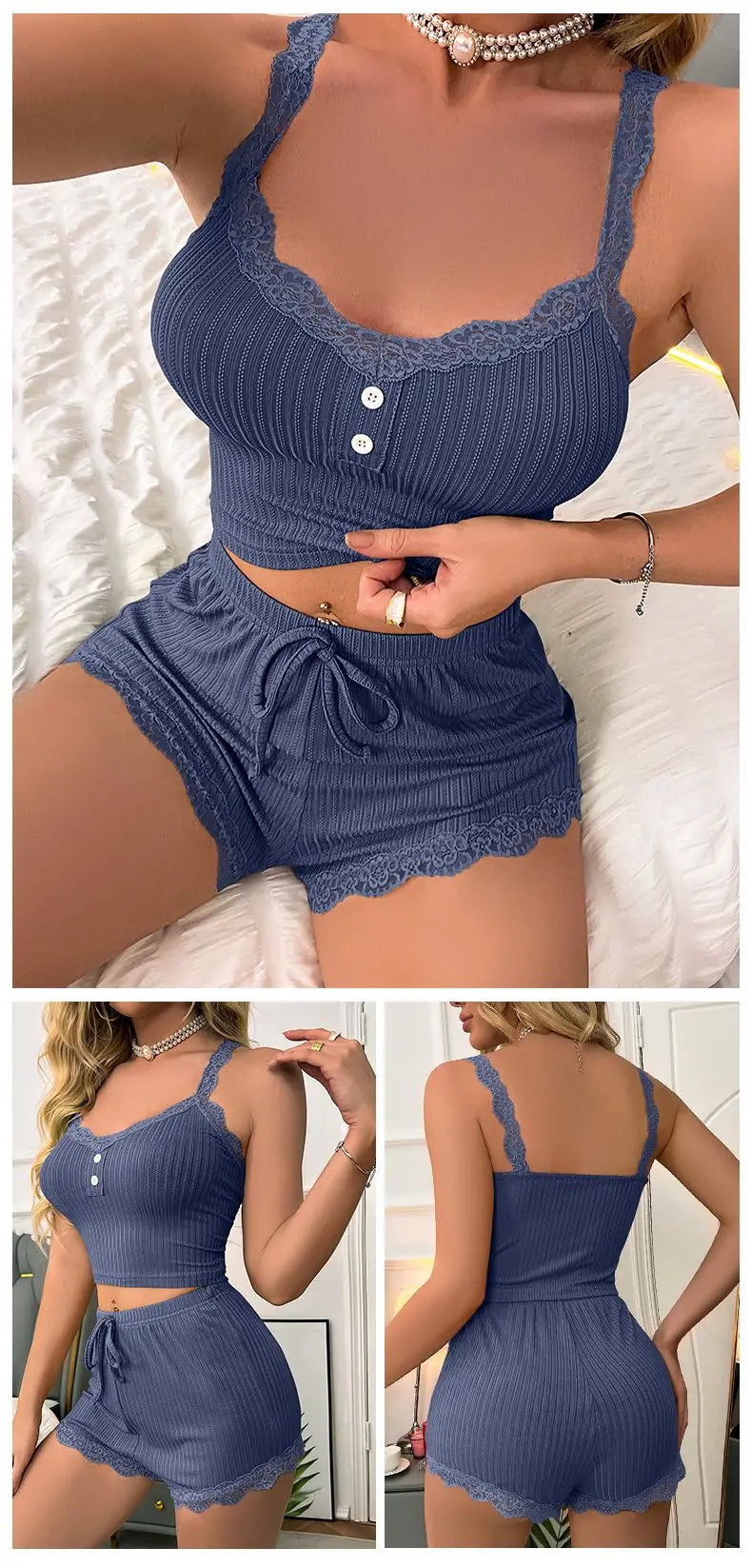 Women’s Summer Pajama Set – Sexy Sleepwear & Lounge Set